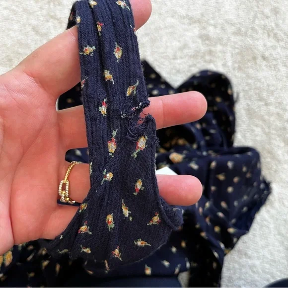 GO SOFTLY DITSY FLORAL MIDI/MAXI DRESS SMALL BOHO PRAIRIE COTTAGECORE FEMININE - Picture 4 of 9